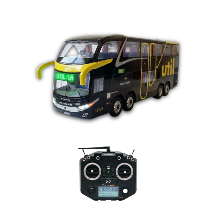 Miniatura Ônibus Marcopolo Paradiso G7 1800 DD "UTIL" - Escala 1/43 (Controle Remoto)