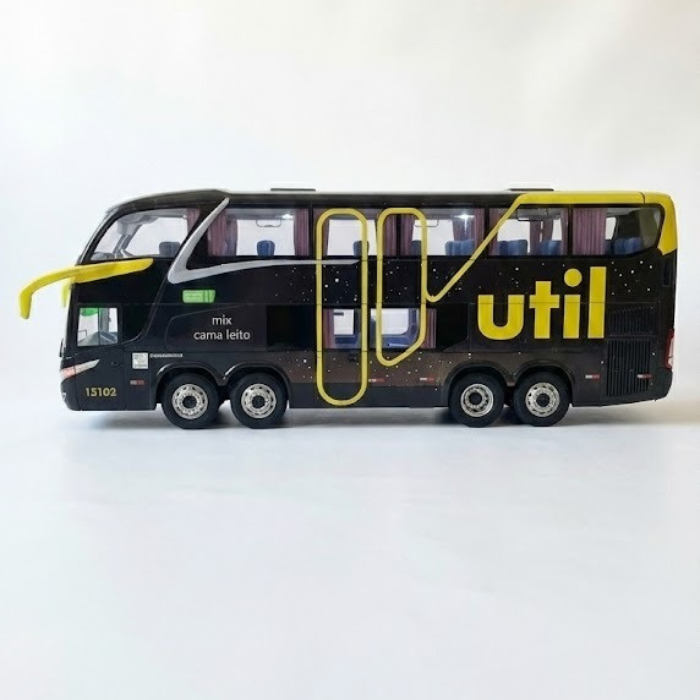 Miniatura Ônibus Marcopolo Paradiso G7 1800 DD "UTIL" - Escala 1/43 (Controle Remoto)