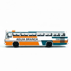 Miniatura Ônibus Mercedes Benz Monobloco O 355 "Águia Branca" - 1/43 (Controle Remoto)