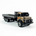 Miniatura Caminhão Mercedes-Benz L-1113 Carroceria Aberta Marrom Metálico - Escala 1/24