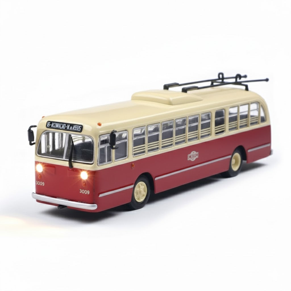 Miniatura Ônibus Pullman Westinghouse "CMTC" - Vermelho/Bege - Escala 1/24 (Controle Remoto)