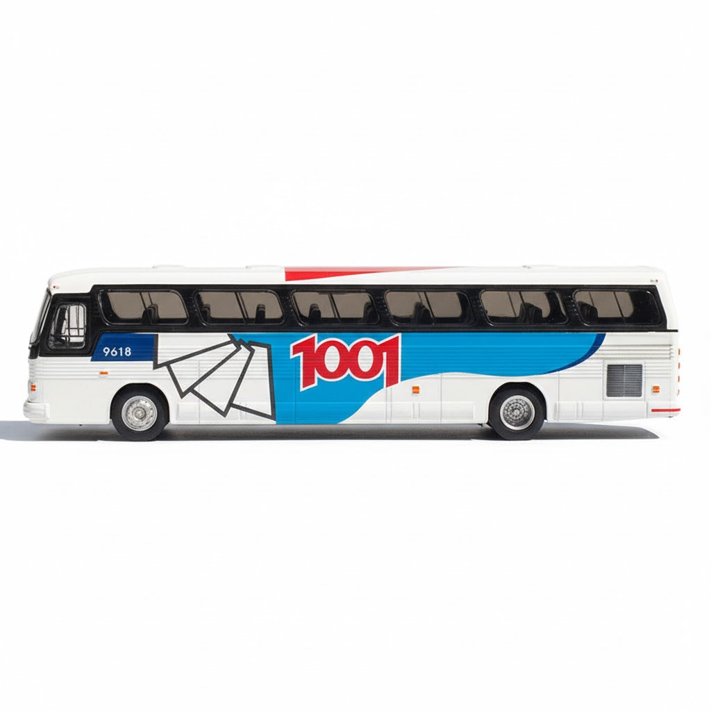 Miniatura Ônibus Scania CMA Flecha Azul VII "1001" - Escala 1/43 (Controle Remoto)